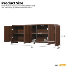 Load image into Gallery viewer, Curved Edge TV Stand With Large Cabinets
