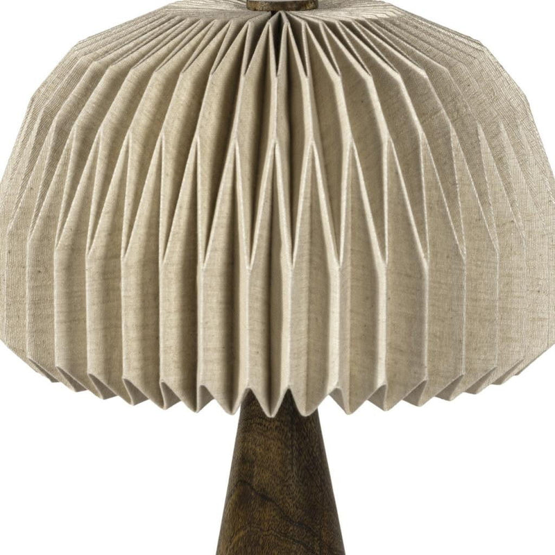 Geometric Table Lamp LED With Dome Shade - Natural