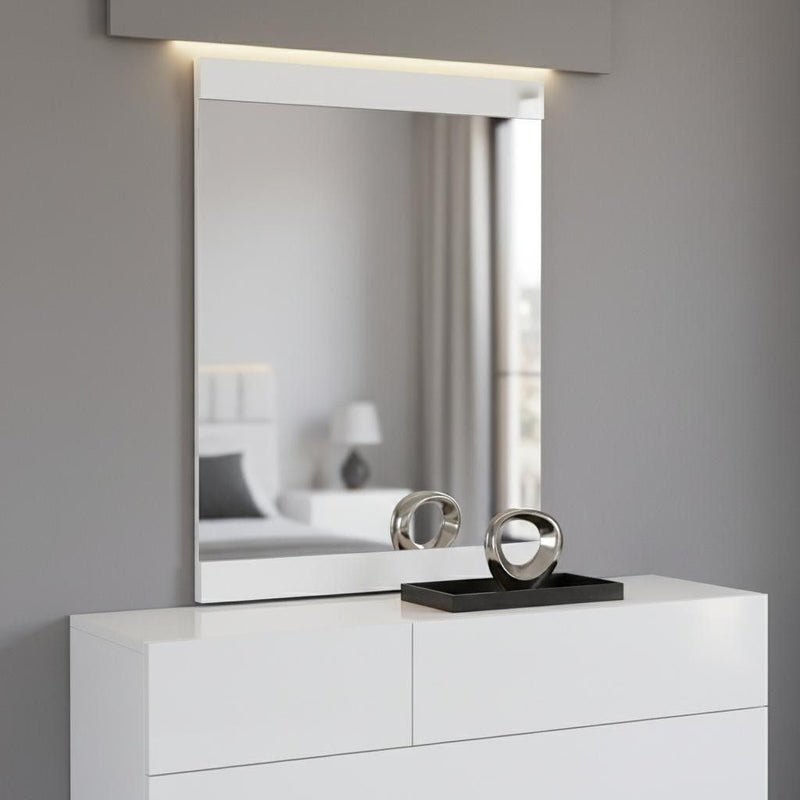 45" Superb High Gloss Mirror - White