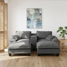 Load image into Gallery viewer, Modular Cloud Couch Sofa With Cup Holders &amp; Storage, USB Port
