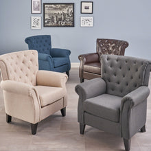 Load image into Gallery viewer, Springfield - Tufted Club Chair Stylish Upholstery - Light Beige
