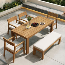 Load image into Gallery viewer, Outdoor Dining Set Rectangular Table With Umbrella Hole
