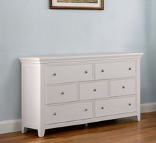 Load image into Gallery viewer, Solid Wood Seven Drawer Triple Dresser - White
