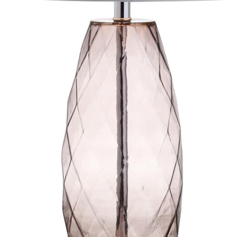 27" Novelty Table Lamp LED With Drum Shade - Gray