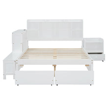 Load image into Gallery viewer, Platform Bed With Multi Functional Storage Space, Nightstand, 2 Drawers, USB Ports And Desk
