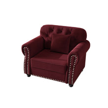 Load image into Gallery viewer, Upholstered Sofa With Nailhead Trim And Rolled Armrests
