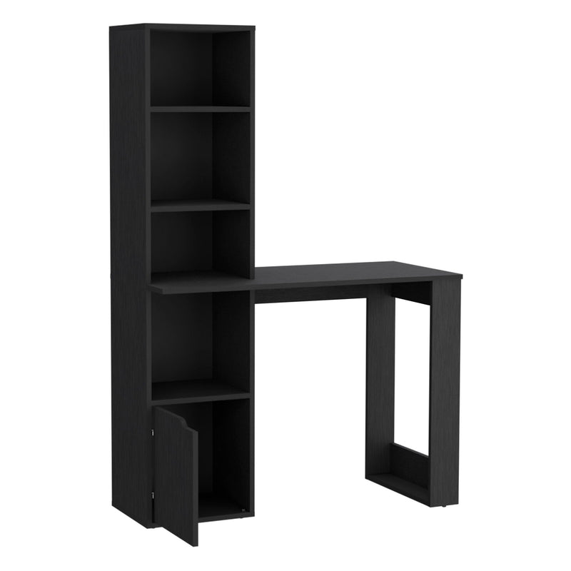 L Shape H-Shape Computer Desk - Black