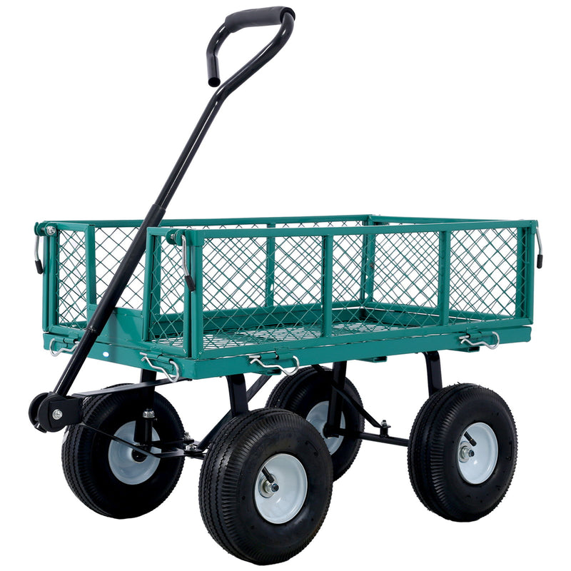 Heavy Duty Steel Garden Cart With Sides