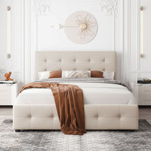 Load image into Gallery viewer, Upholstered Platform Bed With Classic Headboard And Drawers, No Box Spring Needed
