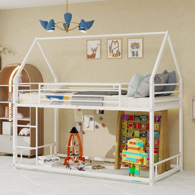 Bunk Bed With Safety Guardrails, No Box Spring Needed