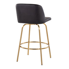 Load image into Gallery viewer, Toriano - Contemporary, Fixed Height Counter Stool With Swivel With Round Footrest (Set of 2)

