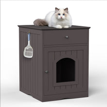 Load image into Gallery viewer, Pet House Cat Litter Box Enclosure With Drawer, Side Table
