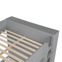 Load image into Gallery viewer, Full over Full Bunk Bed With 2 Drawers and Multi-layer Cabinet, Gray
