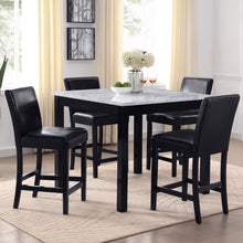 Load image into Gallery viewer, Modern 5 Piece Counter Height Dining Set With Tufted Nail Head Chairs
