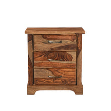 Load image into Gallery viewer, 27" Solid Wood Live Edge Three Drawer Nightstand - Brown
