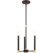 Load image into Gallery viewer, 19" Three Light Dimmable Chandelier With Shades - Bronze
