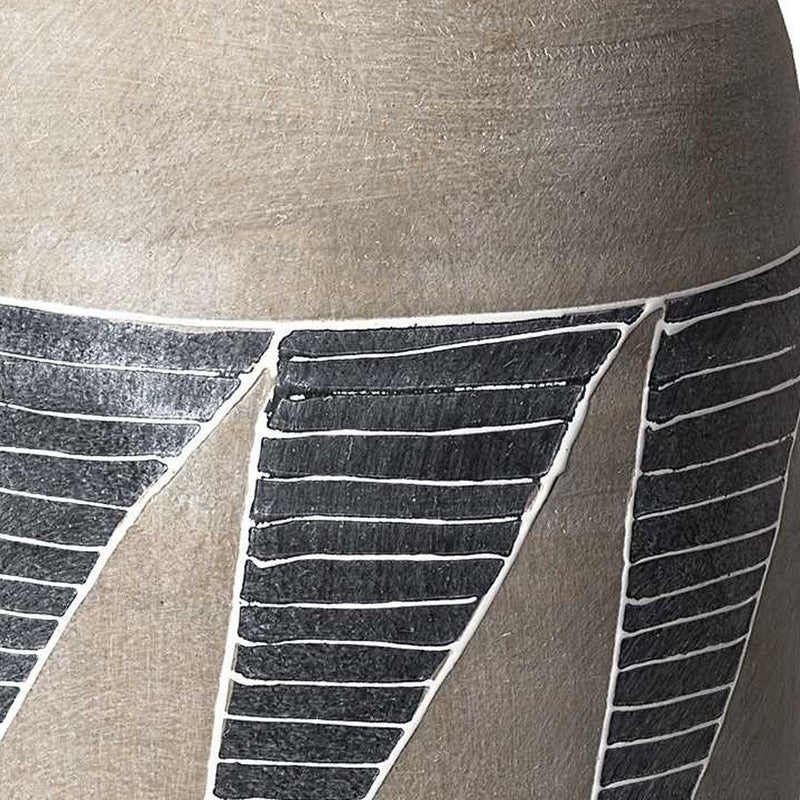 Geometric Cylinder Table Vase - Brown / Gray