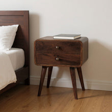 Load image into Gallery viewer, 22" Solid Wood Two Drawer Nightstand - Chestnut
