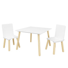 Load image into Gallery viewer, Kids Table And 2 Chairs Set, 3 Piece Toddler Activity Play - White
