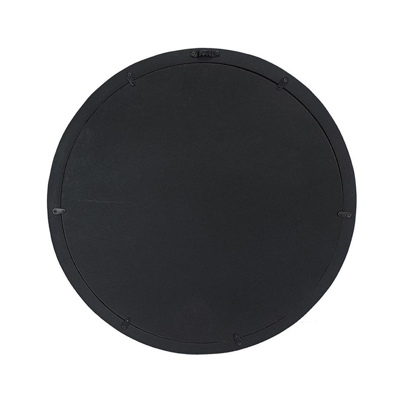 20" Round Framed Accent Mirror - Black