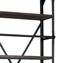 Load image into Gallery viewer, Five Tier Bookcase With Two Drawers - Black

