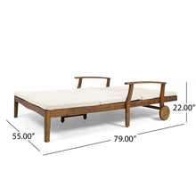 Load image into Gallery viewer, Etherealize - Outdoor Adjustable Double Chaise Lounge With Water Resistant Cushions
