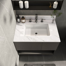 Load image into Gallery viewer, Bianco Carrara Venato Elegant Marble Vanity Top, Bathroom Vanity With Undermount Sink, Sintered Stone
