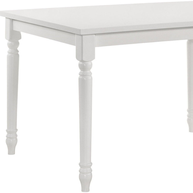 48" Solid Wood Dining Room Table - White
