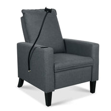 Load image into Gallery viewer, Recliner Chairs For Adults, Adjustable Recliner Sofa With Mobile Phone Holder &amp; Cup Holder, Modern Reclining Chairs Fabric Push Back Recliner Chairs For Living Room, Bedroom
