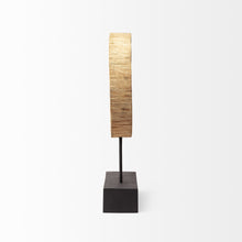 Load image into Gallery viewer, Log Cross Section Tabletop Sculpture - Brown / Black
