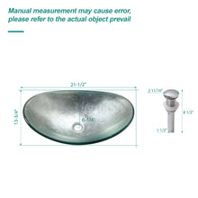 Load image into Gallery viewer, Tempered Glass Vessel Sink With Boat Shape Pop-Up Drain
