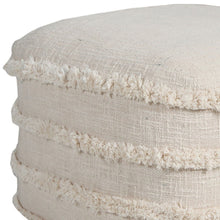 Load image into Gallery viewer, Cotton Square Ottoman - Cream
