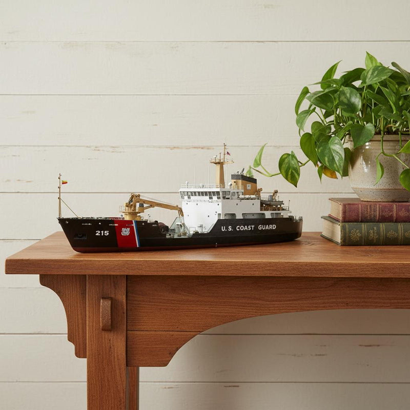 Hand Painted Model Boat (624442) - Black / White