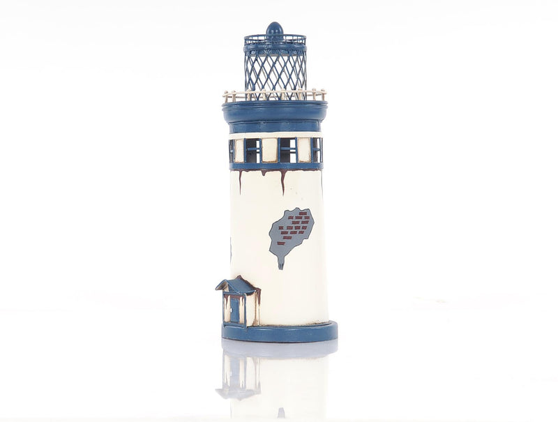 Metal Hand Painted Figurine - Blue And White