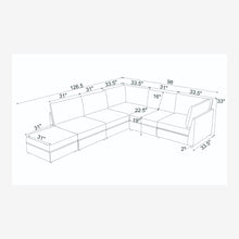 Load image into Gallery viewer, Reversible Modular Sectional &amp; Custom Configuration And Premium Upholstery - Dark Green
