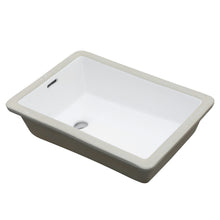 Load image into Gallery viewer, Vertical Undermount Bathroom Sink With Overflow - White
