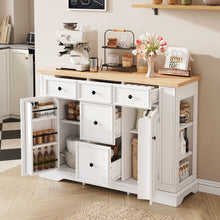 Load image into Gallery viewer, Sideboard Buffet Cabinet With 5 Drawers, 2 Cabinets, Adjustable Shelves

