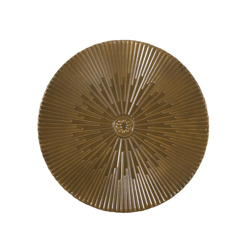 Iron Round Pedestal End Tables (727055) (Set of 2) - Gold