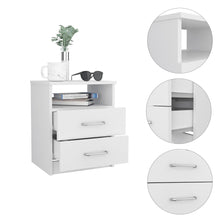 Load image into Gallery viewer, Modern And Stylish Particle Bedroom Nightstand - White
