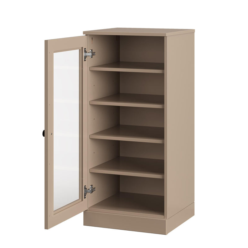 Ten Pair Solid Woodshoe Storage Cabinet (752254) - Beige