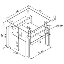 Load image into Gallery viewer, Samantha - 1 Shelf Square End Table - Black
