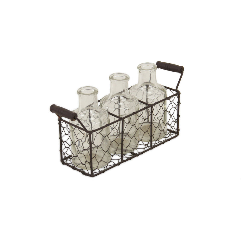 Glass Decorative Bottle (488165) - Brown
