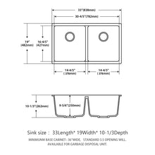 Load image into Gallery viewer, Granite Composite Double Bowl Undermount Kitchen Sink
