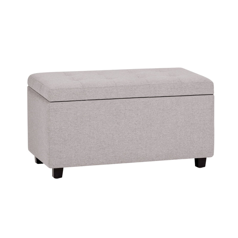34" Upholstery Storage Ottoman - Dark Brown / Cloud