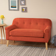 Load image into Gallery viewer, Classic Loveseat With Rolled Armrests And Button Tufting
