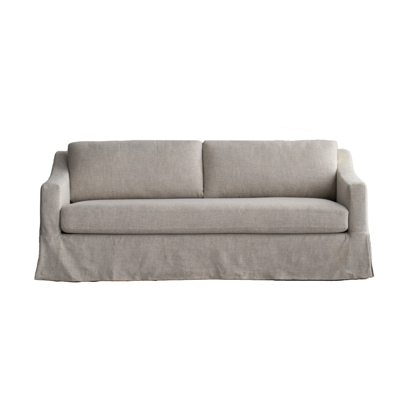 Fabric Solid Wood Sofa - Beige