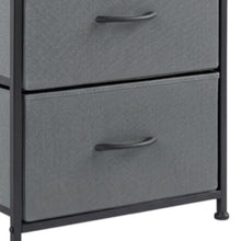 Load image into Gallery viewer, Fabric Metal And Wood Two Drawer Dresser - Black / Gray
