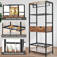 Load image into Gallery viewer, Dog Feeding Station, 3 Height Adjustable Raised Dog Bowls, Dog Feeder Station For Large Medium Dogs Cats, Dog Storage With Shelves - Black / Dark Brown
