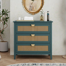 Load image into Gallery viewer, 3 Drawer Cabinet, Natural Rattan, American Furniture
