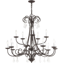 Load image into Gallery viewer, 34" Multi Light Dimmable Chandelier With Shades - Bronze
